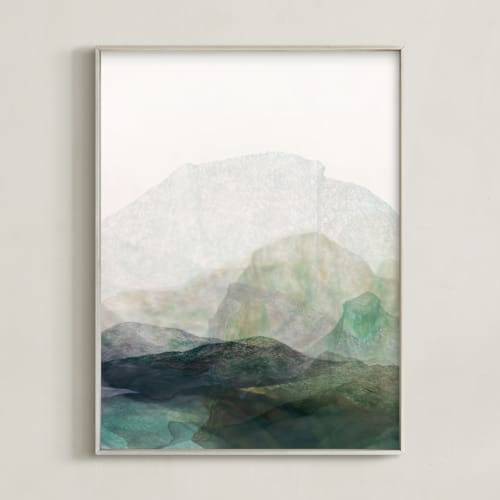 This is a emerald art with standard by Karen Kardatzke called finding balance no. 1