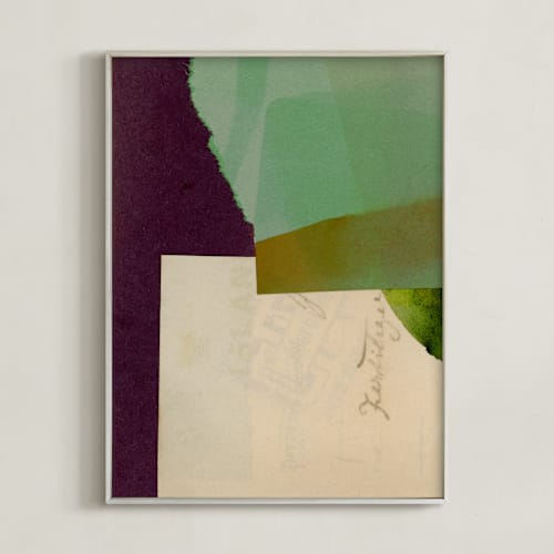 This is a jade art with standard by Morgan Kendall called aqua hills ii