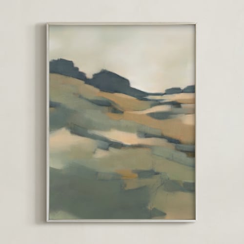 This is a earthy teal art by Ashley Armistead called colorblock horizon