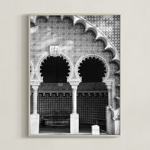 This is a black and white art by Heather Deffense called fonte mourisca