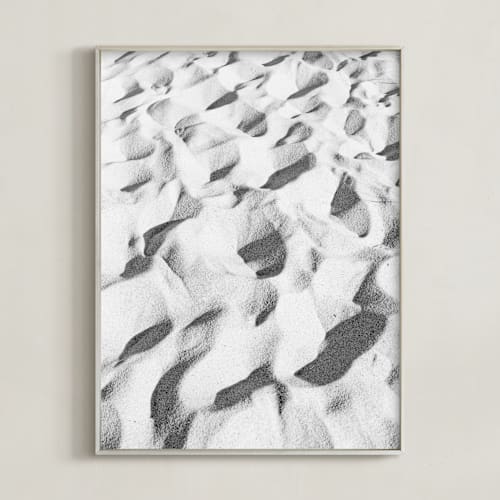 This is a black and white art by Qing Ji called sand wave