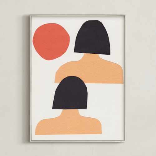 This is a summer sun orange art by Elliot Stokes called two sisters