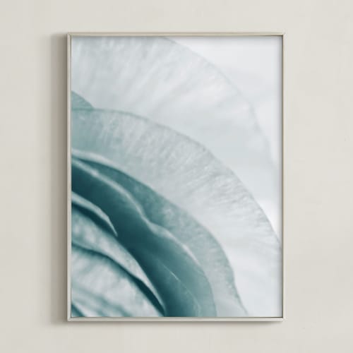 This is a teal green art by Karen Kardatzke called layered perfection