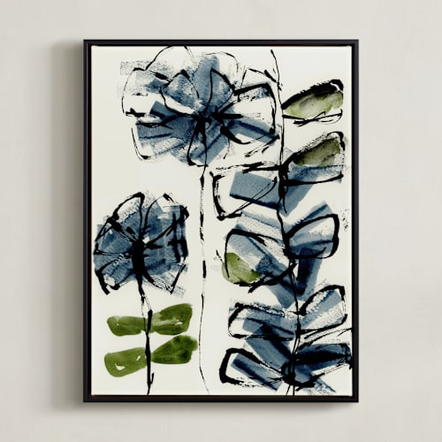 This is a slate art by Deborah Velasquez called blue mist no.3