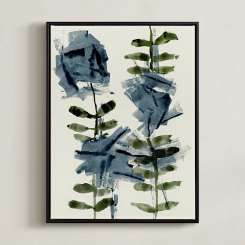 This is a slate art by Deborah Velasquez called blue mist no.1