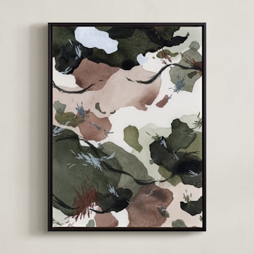 This is a muted green art with standard by Amalia Penny called gaia 2