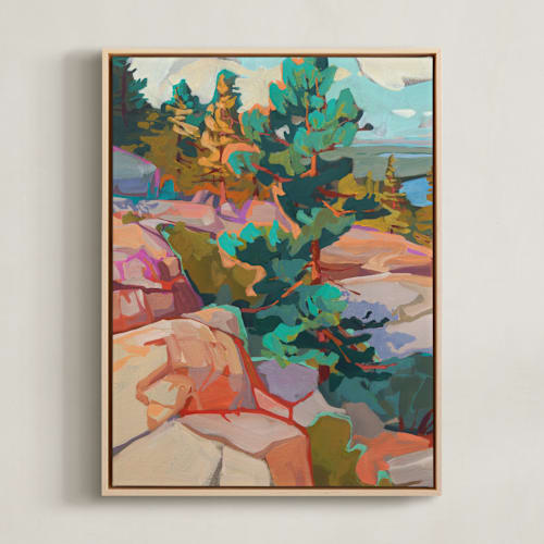 This is a pine art with standard by Jess Franks called side lines 1