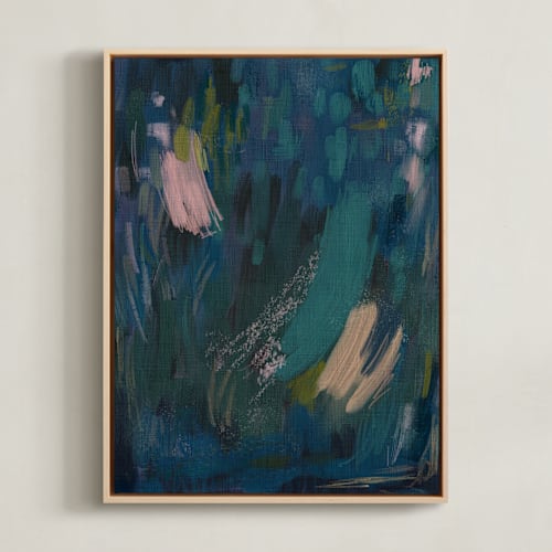 This is a midnight green art by Yaling Hou Suzuki called dreamscape 2