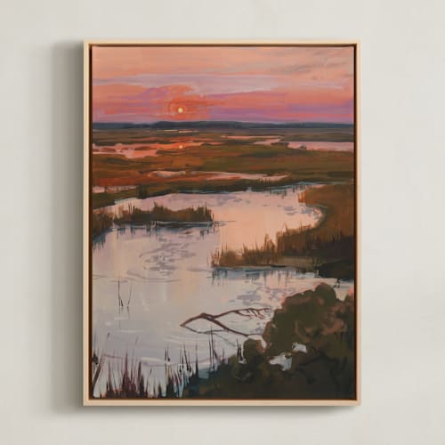 This is a sunset art with standard by Jess Franks called sunset/moonrise 1