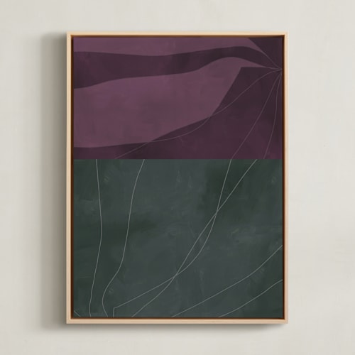 This is a eucalyptus green art with standard by Alicia Abla called midnight in my garden 1