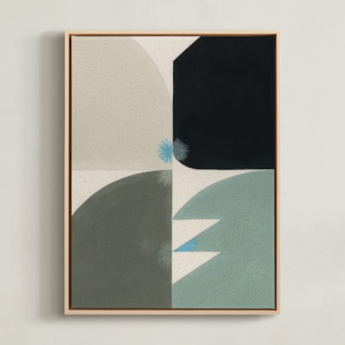 This is a seafoam blue art by Christina Flowers called kisskiss