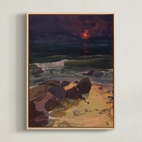 This is a night sky art with standard by Jess Franks called sunset/moonrise 2