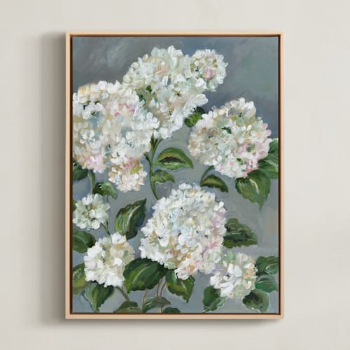 This is a neutral art with standard by Sarah Hall called full bloom