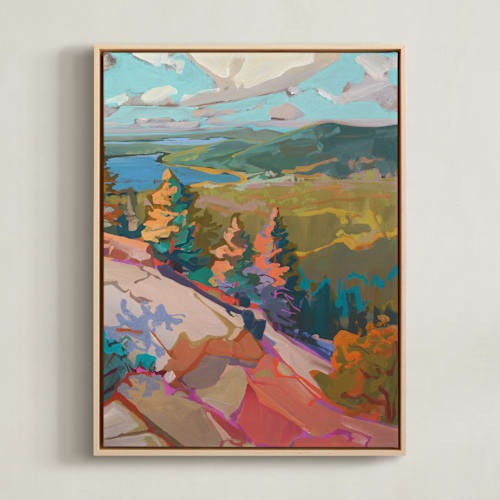 This is a pine art with standard by Jess Franks called side lines 2