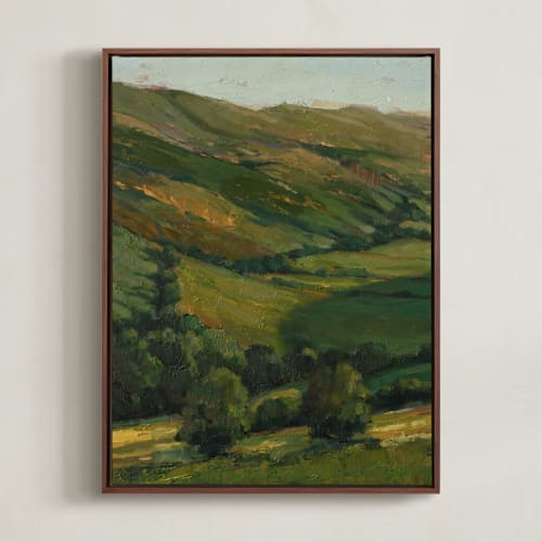 This is a field art with standard by Wendy Keller called green valley 1