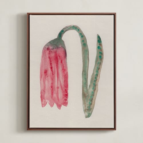 This is a dusty red art with standard by Alisa Galitsyna called the morning garden 2