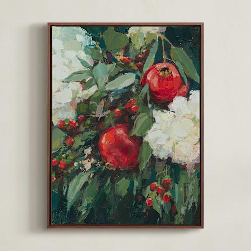 This is a crimson art by Wendy Keller called pomegranate