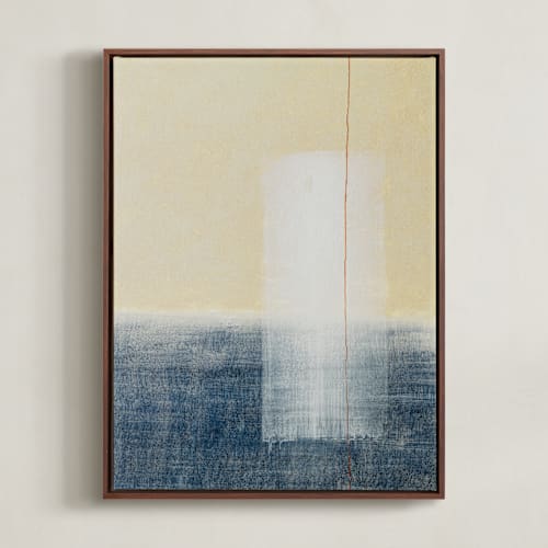 This is a pastel yellow art by Tania Medeiros called lumen