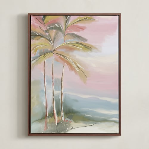 This is a melon kids wall art with standard by Lucrecia Caporale called palm trees