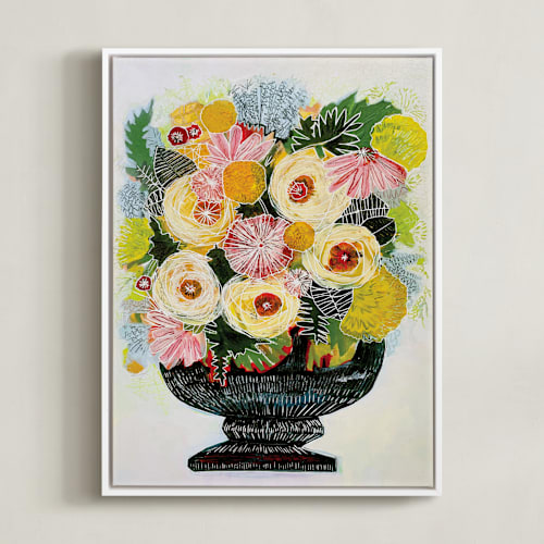 This is a jewel tones art by Sarah Fitzgerald called the royal bouquet