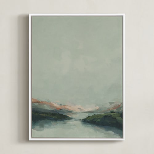 This is a mint art by Wendy Keller called waterton glacier