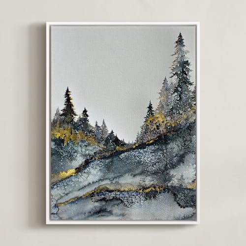 This is a gilded art by Katy Abraham called blue forest
