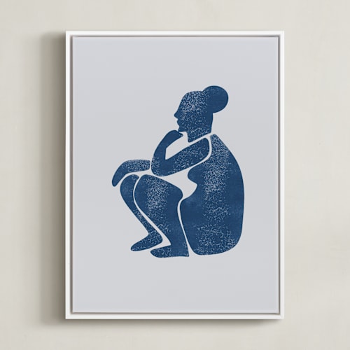 This is a indigo art by Maja Cunningham called grandmere