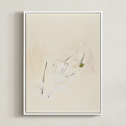 This is a cream art by Caryn Owen called spring abstract diptych ii