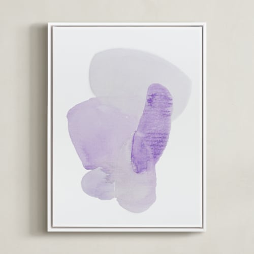 This is a lavender purple art by Claudia Perez called abstract female