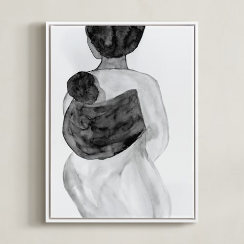 This is a charcoal art by Akweley Creative called mother guardian
