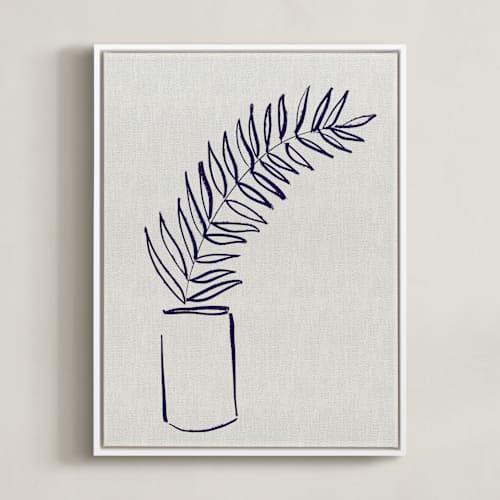 This is a dark indigo blue art by Holly Rose called arcing not falling