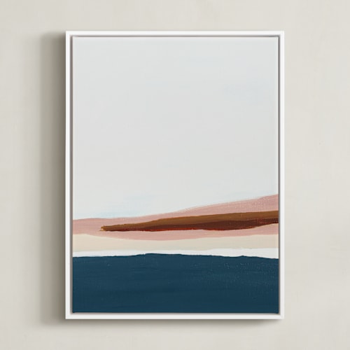 This is a navy blue art by Caryn Owen called warm pacific seascape diptych i