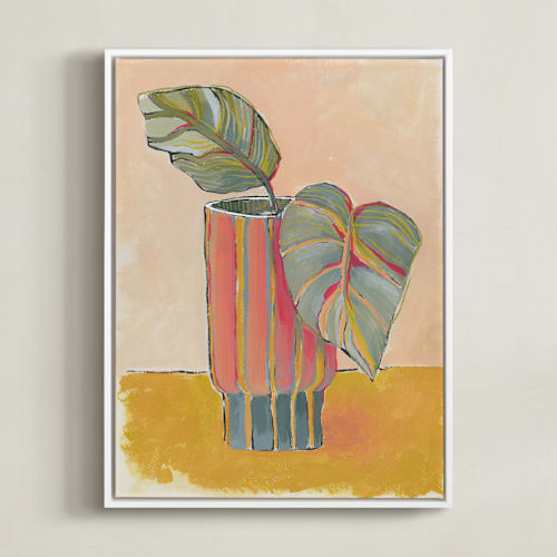 This is a peach art by Lucrecia Caporale called colourful vase