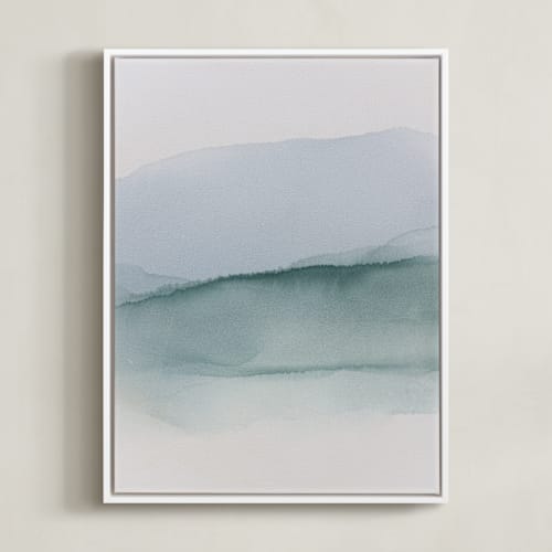 This is a soft blue art by Rebecca King called echo of a memory 2