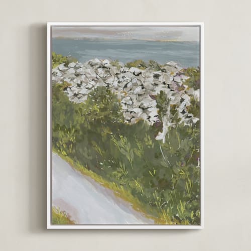This is a moss green art by Lucrecia Caporale called inis mor ii