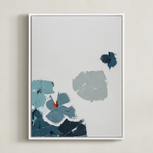 This is a royal blue art by Caryn Owen called blue garden diptych i