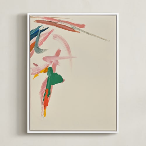 This is a cream and multicolor art by Caryn Owen called tropical views 2