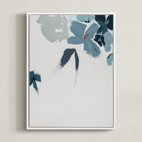 This is a royal blue art by Caryn Owen called blue garden diptych ii