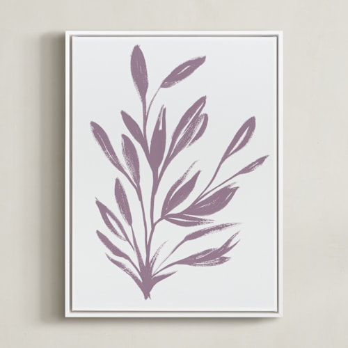 This is a light plum art by Nancy Noreth called botanical sumi ink