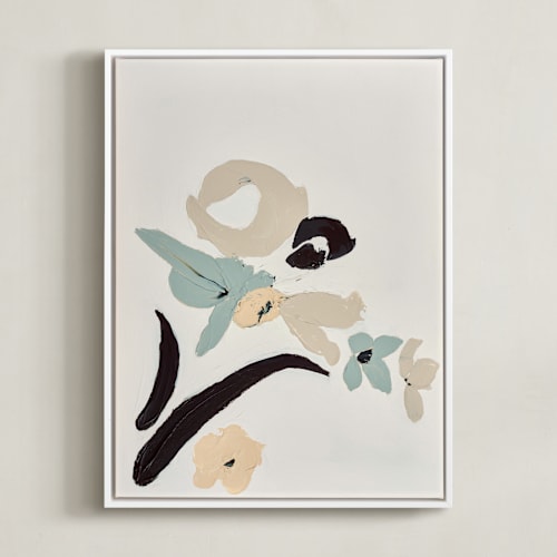 This is a light blue art by Caryn Owen called windswept diptych 1