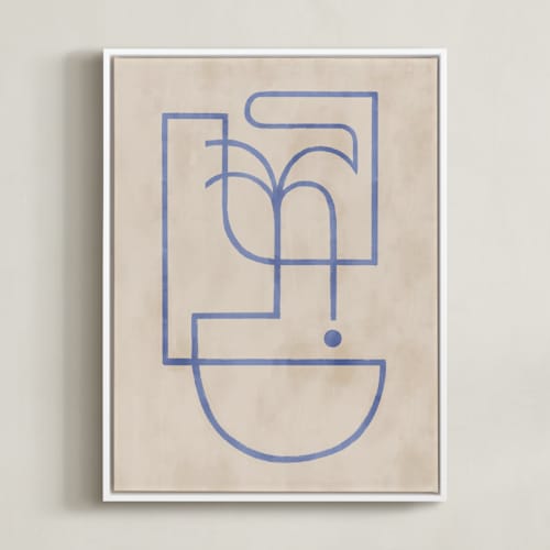 This is a soft blue art by Pati Cascino called through my window i
