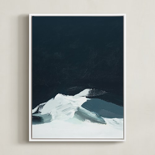 This is a dark navy blue art by Caryn Owen called evening in tahoe
