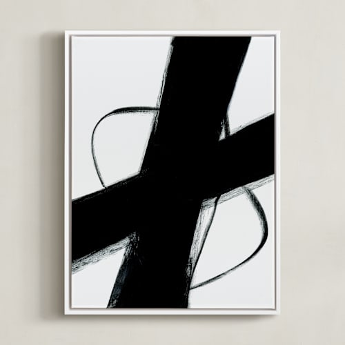 This is a black and white art by Ilana Greenberg called beside myself
