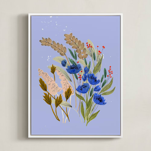 This is a lavender-periwinkle art by Peggy Dean called winifred