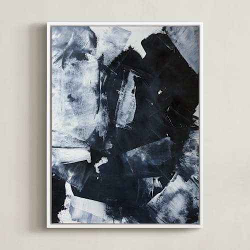 This is a navy blue art by Sara Kraus called stormy seas 03