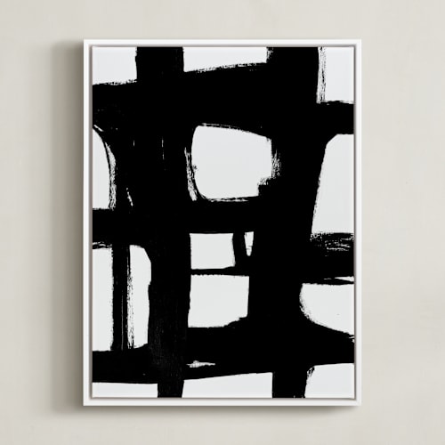 This is a black and white art by Ilana Greenberg called hidden pathways