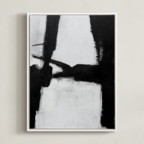 This is a black and white art by Ilana Greenberg called gentle embrace