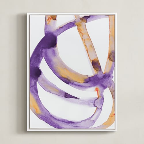 This is a violet/jaune art by Mary Gaspar called silence in the sand dunes