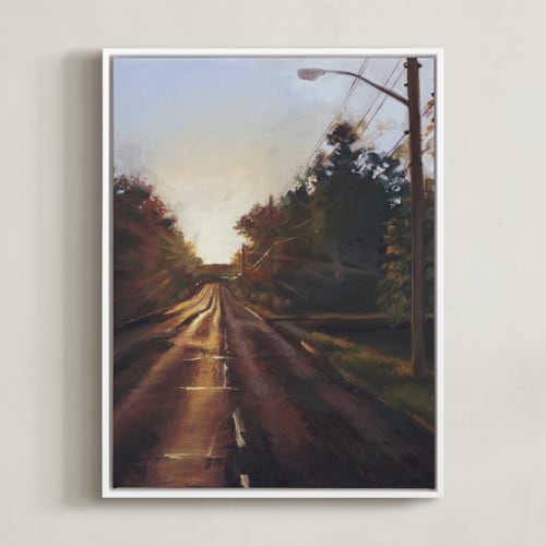 This is a sunset burnt orange art by Amelia McMurrin called hometown nostalgia