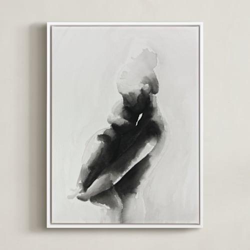 This is a black art by Kate Ahn called mother embrace